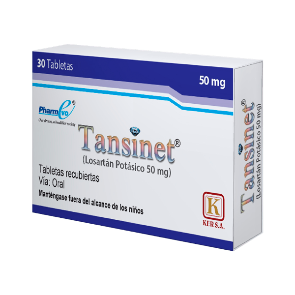 TANSINET 50 mg Caja  x 30 Tabletas.
