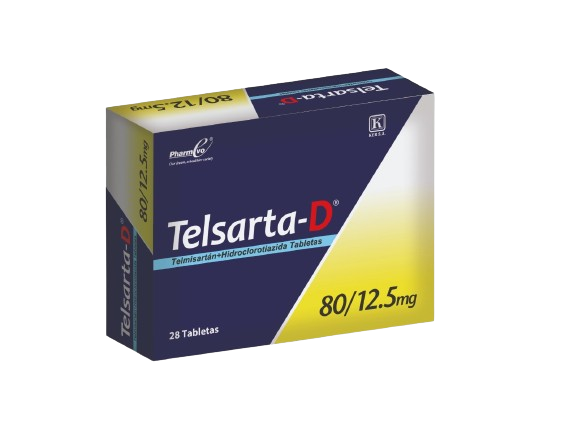 TELSARTA D 80/12.5 MG (TELMISARTAN + HIDROCLOROTIAZIDA) X 28 TABLETAS